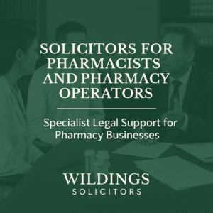 Solicitors for Pharmacists and Pharmacy Operators in England