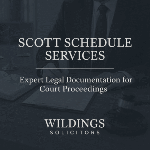 Scott Schedule Solicitors in England
