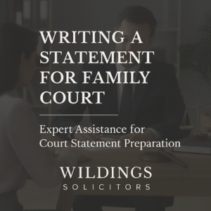 Solicitor For Writing a Statement for Family Court in England