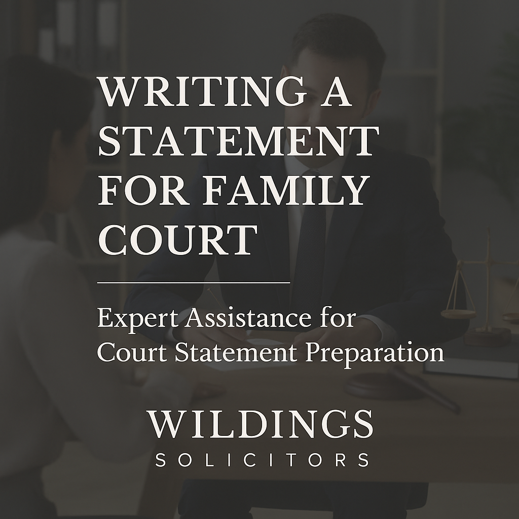 Solicitors for Writing a Statement for Family Court | Wildings