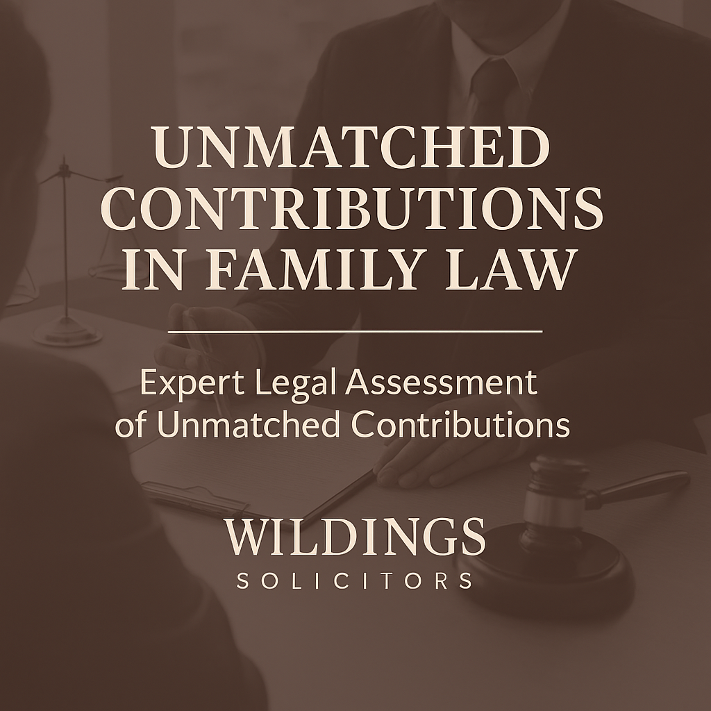 Unmatched Contributions Solicitors | Special Contribution Divorce