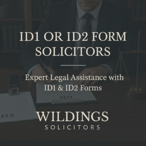 ID1 or ID2 Form Solicitors in Birmingham
