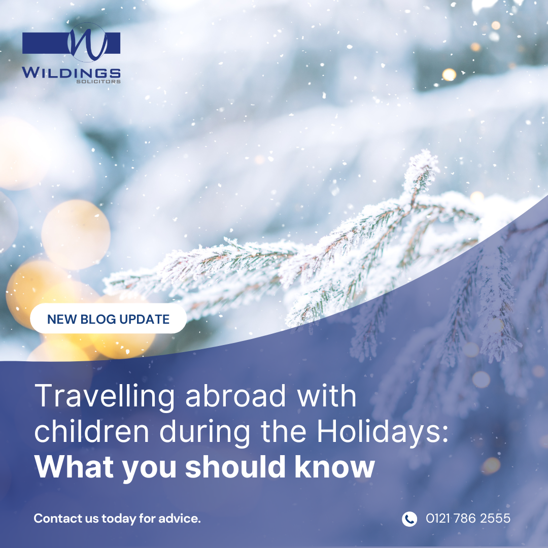 Travelling with children during holidays - uk solicitor suggestions